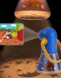 Children's Toy Storybook Torch Projector Kaleidoscope Sky Handrail Galaxy Night Light Up Cartoon Baby Toys Kids Educational Toys - TryKid
