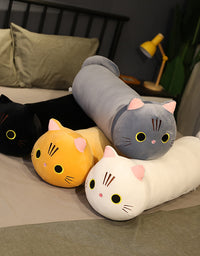 Large Size Cartoon Cat Plush Toys Stuffed Cloth Doll Long Animal Pillow Cushion - TryKid
