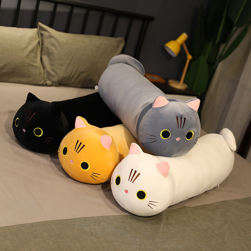 Large Size Cartoon Cat Plush Toys Stuffed Cloth Doll Long Animal Pillow Cushion - TryKid