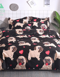 Cartoon pug bedding set - TryKid
