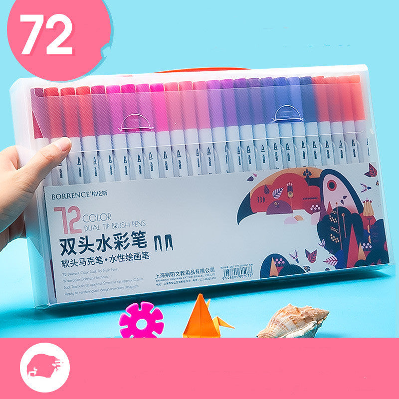 Watercolor Pen Set Primary School Students Soft-tip Colored Pens - TryKid