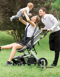 High View Baby Stroller Can Sit And Lie Down - TryKid
