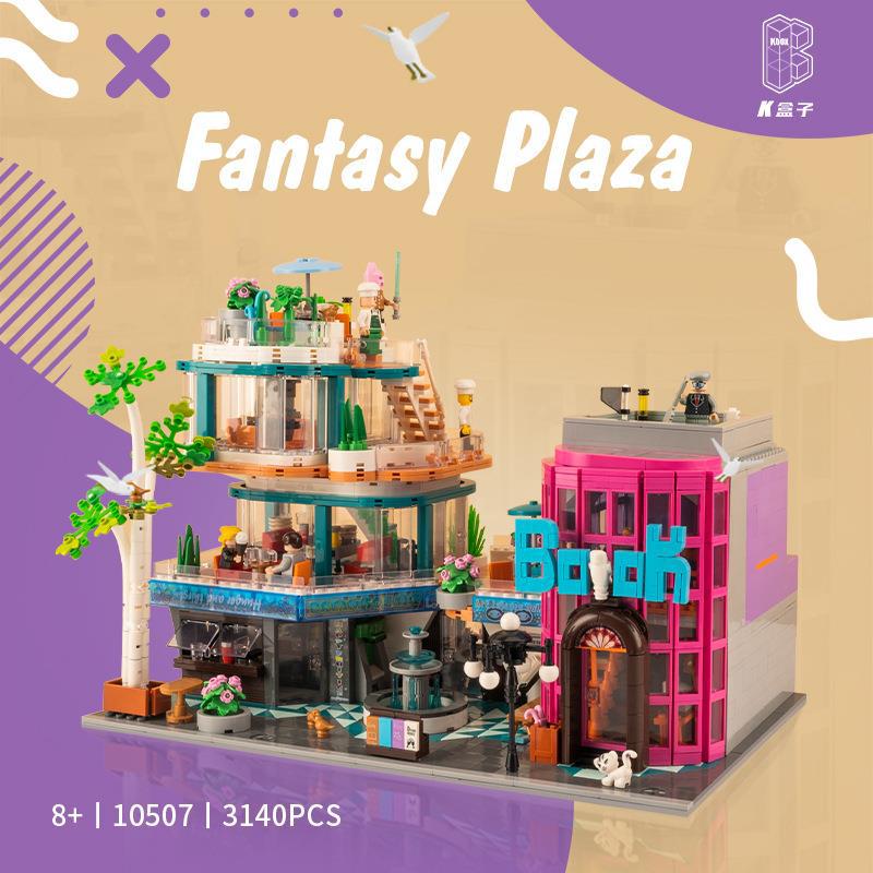 Box Street View Fantasy Plaza Children's Puzzle Block Toys - TryKid
