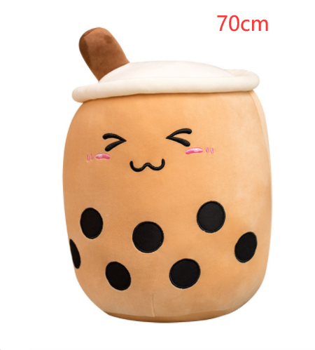 Cute Fruit Drink Plush Stuffed Soft Strawberry Milk Tea Plush Boba Tea Cup Toy Bubble Tea Pillow Cushion Kids Gift - TryKid