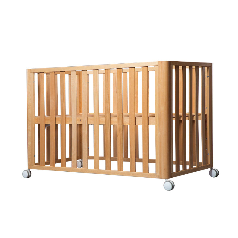 Beech Solid Wood Splicing Movable Multi-functional Crib - TryKid