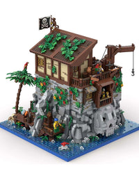 Building Block MOC-105796 Pirate Skull Island And Red Beard House Building Toys - TryKid
