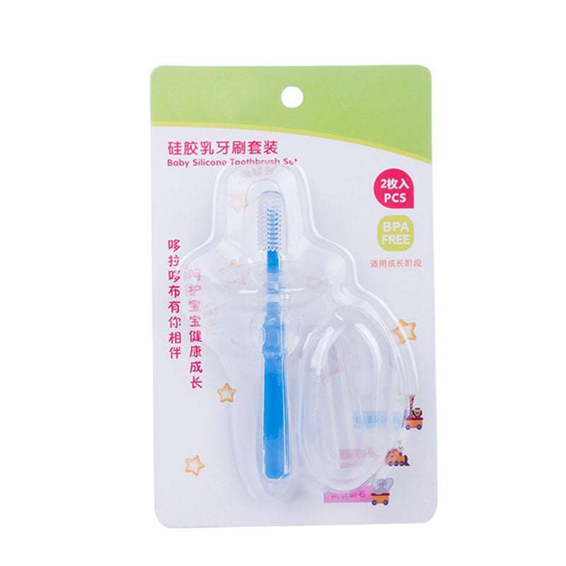 Silicone Baby Toothbrush Kids Teether Training Tool Clear Massager - TryKid