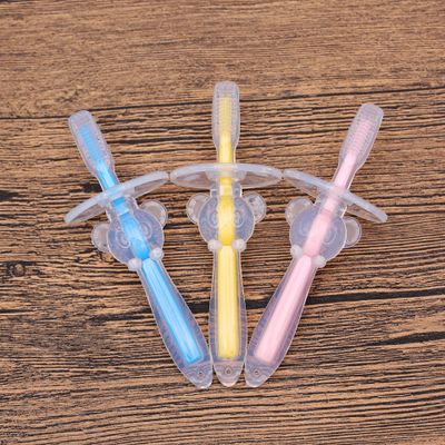 Silicone Baby Toothbrush Kids Teether Training Tool Clear Massager - TryKid