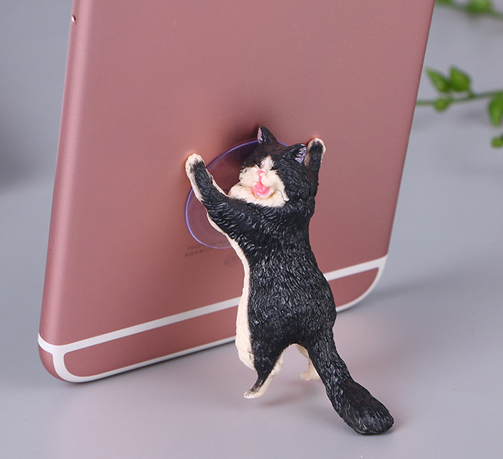 Cat reinforcement mobile phone suction cup bracket lazy mobile phone holder