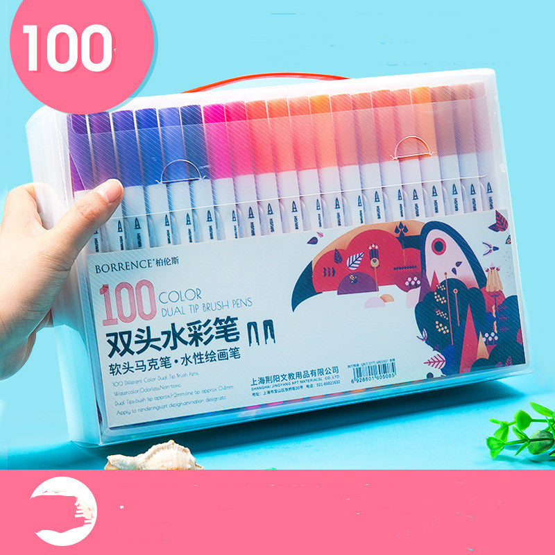 Watercolor Pen Set Primary School Students Soft-tip Colored Pens - TryKid