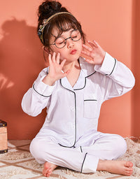 Children's Gold Velvet Solid Color Pajamas Set - TryKid
