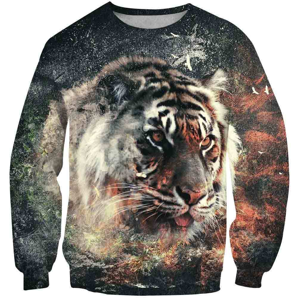 3D Personalized Animal Pattern Sports Top Unisex Tiger Series Hoodie