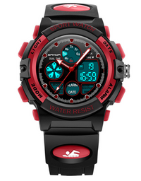 Kids Watch Sports Shock Cartoon Led Digital Wristwatch Alarm Clock Boys Girls Dual Display Wristwatches - TryKid
