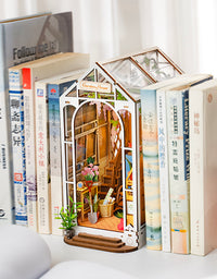 Garden House Book Nook Kit Book Shelf Insert Easy Assemble Toys Gifts For Kids Home Decoration TGB06 - TryKid
