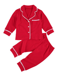 Cotton Two Piece Pajama Sets Toddler Kids Baby Girl Boy - TryKid
