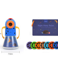 Children's Toy Storybook Torch Projector Kaleidoscope Sky Handrail Galaxy Night Light Up Cartoon Baby Toys Kids Educational Toys - TryKid
