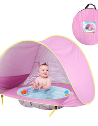 Baby Beach Tent Kids Outdoor Camping Easy Fold Up Waterproof  Up Sun Awning Tent UV-protecting
