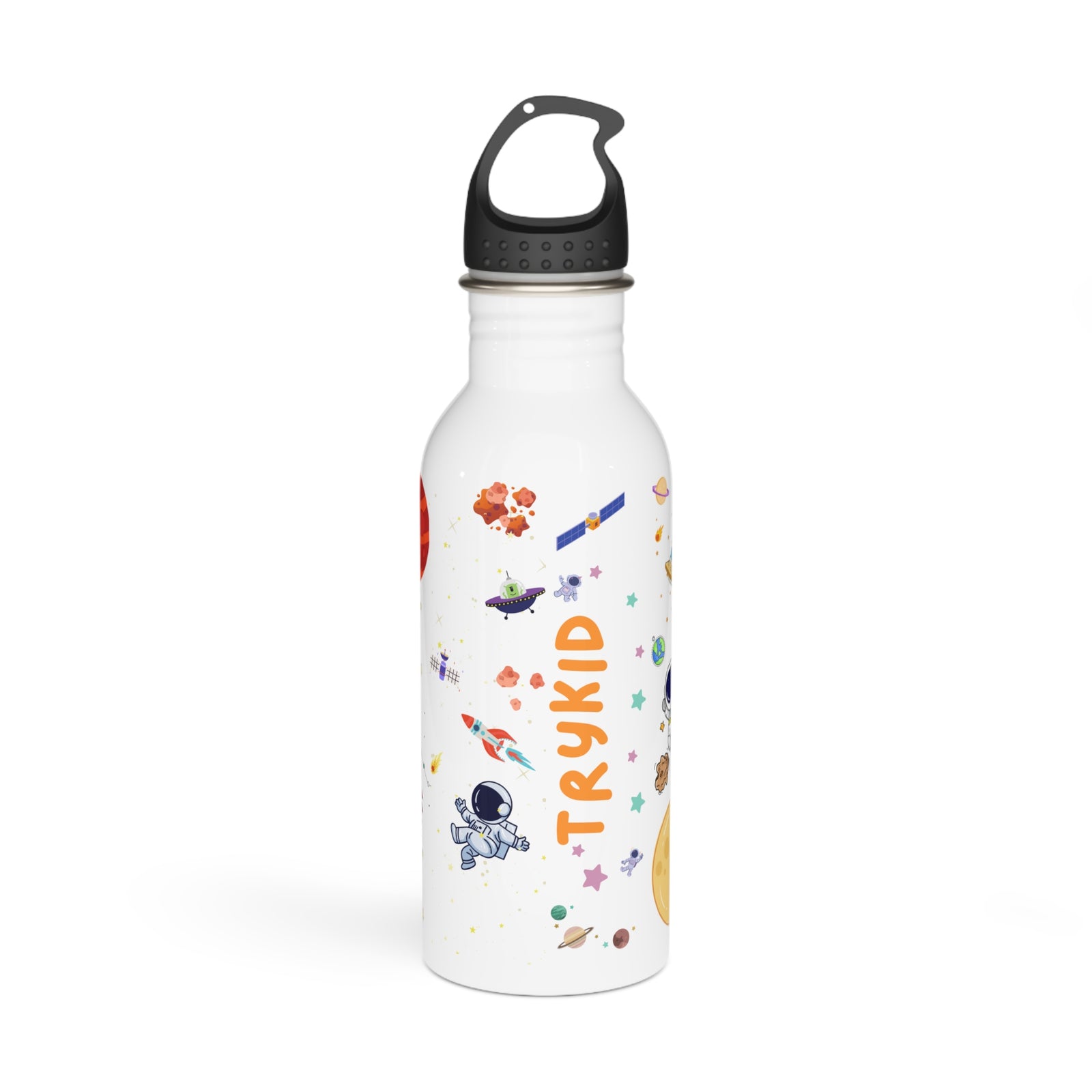 Galactic Adventure Stainless Steel Water Bottle - Fun Astronaut and Rocket Ship Design for Kids and Parents - Trendy and Cool Hydration by TryKid