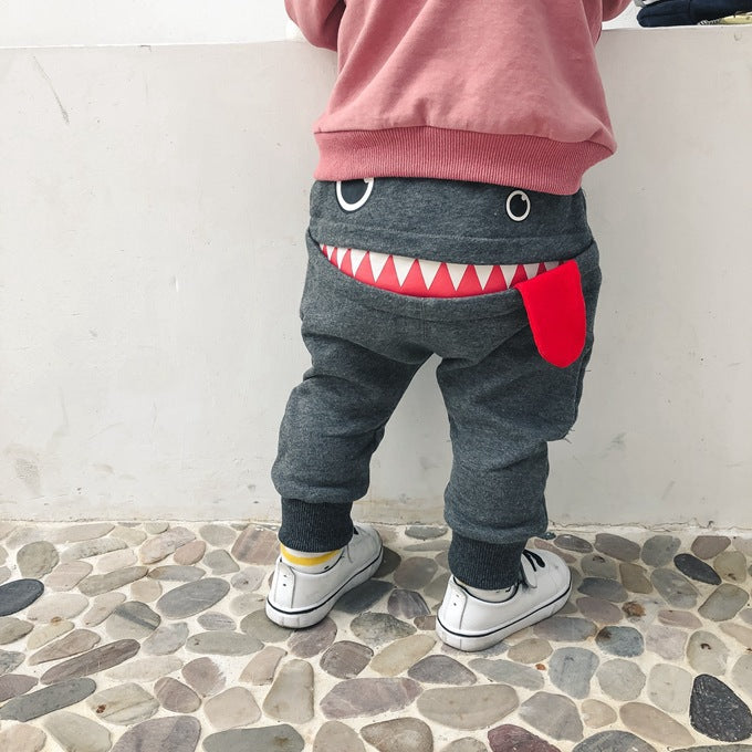 2021 boys casual pants autumn loaded Korean children's casual sweatpants baby cartoon loose trousers - TryKid
