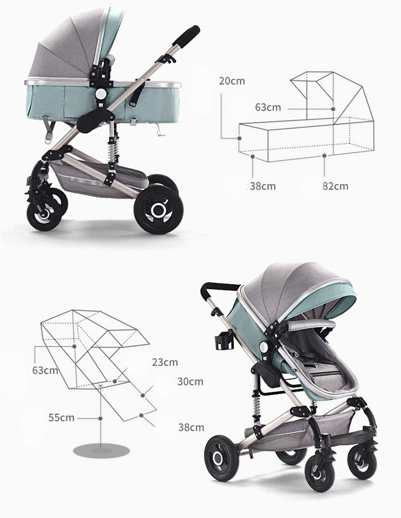 Fashionable And Simple Baby Stroller That Can Sit Or Lie Down And Folds Lightly - TryKid