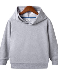 Customized Pure Cotton Hooded Blank Sweater For Middle And Small Children - TryKid
