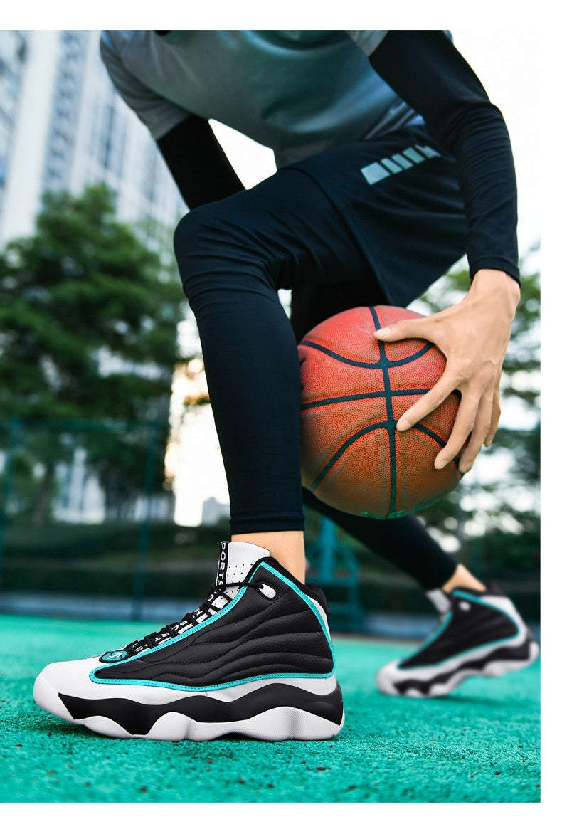 Thick Bottom Wear-resistant High-top Running Basketball Shoes