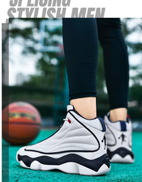 Thick Bottom Wear-resistant High-top Running Basketball Shoes
