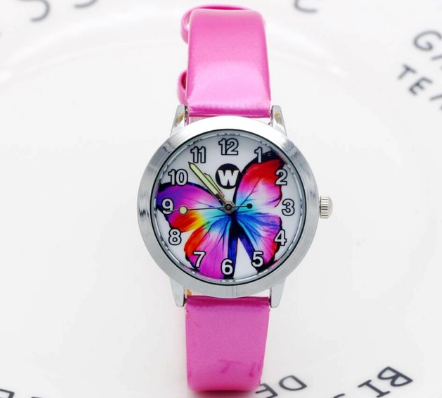 Children's Watches Kids Quartz Watch Student Girls Quartz-watch Cute Colorful Butterfly Dial Waterproof Watch - TryKid