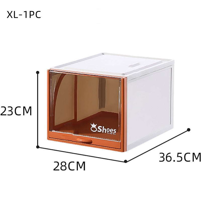 Transparent Box Stackable Drawer Storage Shoe Rack - TryKid