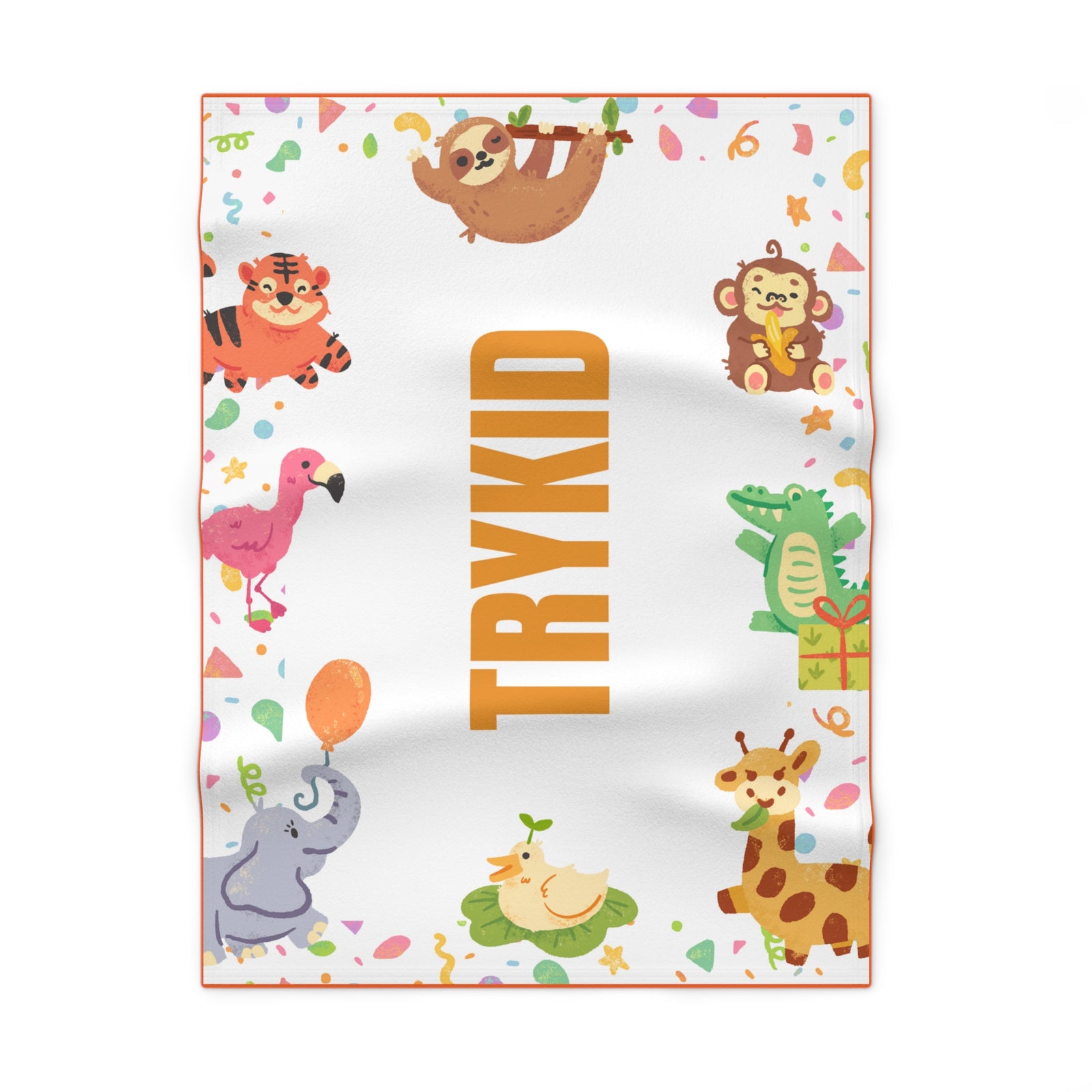 Cozy Comfort: Soft Fleece Baby Blanket Featuring the Adorable TryKid Logo - Perfect for Snuggles and Sweet Moments