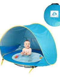 Baby Beach Tent Kids Outdoor Camping Easy Fold Up Waterproof  Up Sun Awning Tent UV-protecting
