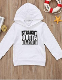 Children's hooded sweater letter top - TryKid

