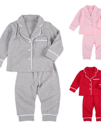 Cotton Two Piece Pajama Sets Toddler Kids Baby Girl Boy - TryKid
