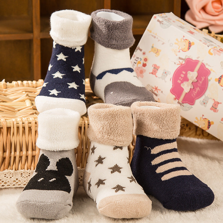 New winter cotton socks baby socks thick cotton socks and Terry relent children baby socks - TryKid