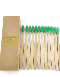 12 Bamboo charcoal environmentally friendly toothbrushes
