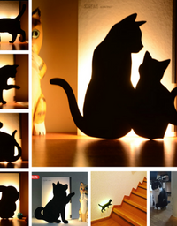 LED Animal Dog Cat Shape Night Light Sensor Control Smart Sound Wall Lamp Home Corridor Balcony Night Lamp Baby Kids Sleep Lamps - TryKid
