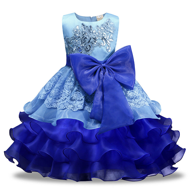 Girls' Sequined Dress Bow Kids Skirt - TryKid