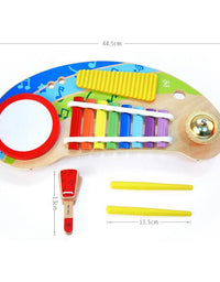 Five-in-one Dynamic Band Knocking On The Piano Table Children's Educational Music Toys - TryKid
