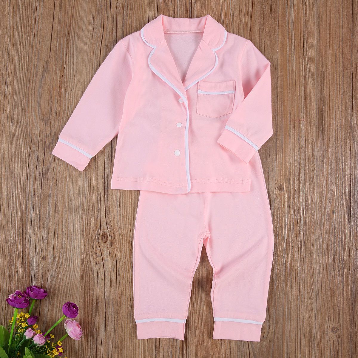 Cotton Two Piece Pajama Sets Toddler Kids Baby Girl Boy - TryKid