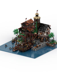 Modular Building Toys For Pirate Town Ship Port Terminal Building - TryKid
