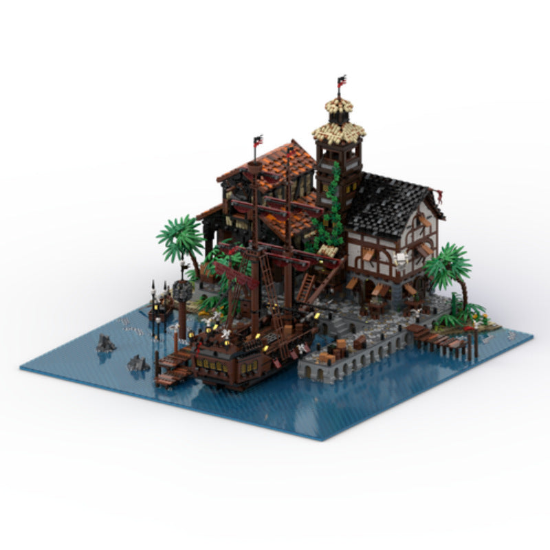 Modular Building Toys For Pirate Town Ship Port Terminal Building - TryKid