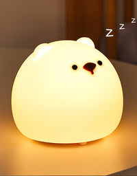 Child Led Night Silicone Light, USB Rechargeable Touch Sensor Colorful Lamp For Kids, Bedroom Bedside Touch Animal Bear Lantern Table Lamps Children's Silicone Lamp USB Rechargeable Touch Sensor Color - TryKid
