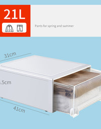 Clothes Storage Box Drawer Type Plastic Thickened Transparent Finishing Box - TryKid
