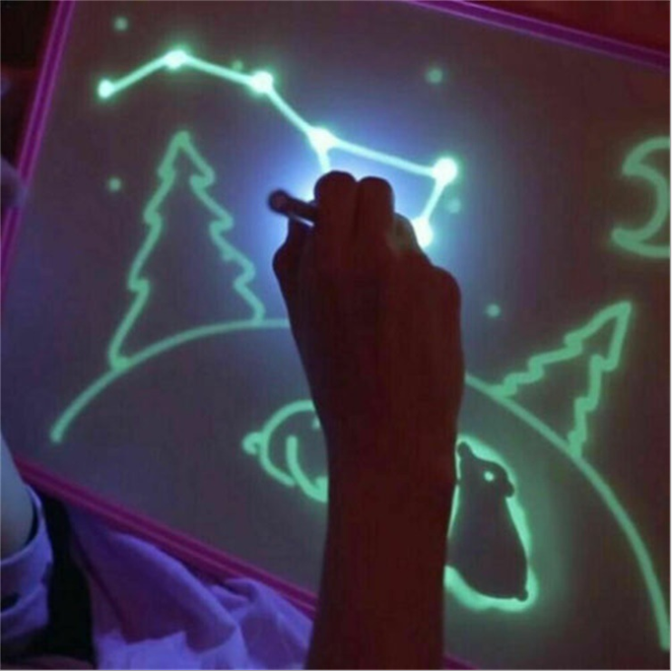 Educational Toy Drawing Pad 3D Magic 8 Light Effects Puzzle Board Sketchpad - TryKid