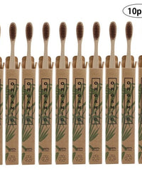 10 Bamboo toothbrushes - TryKid
