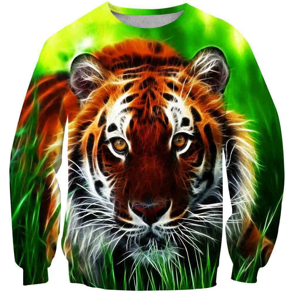 3D Personalized Animal Pattern Sports Top Unisex Tiger Series Hoodie