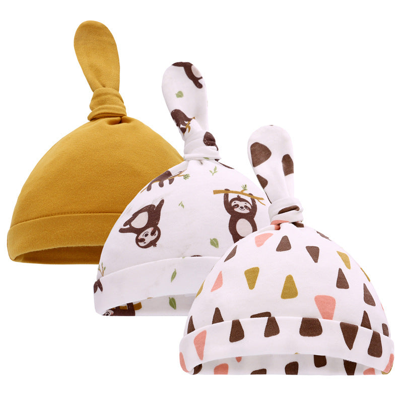 Thin Cotton Printed Baby Hat - TryKid