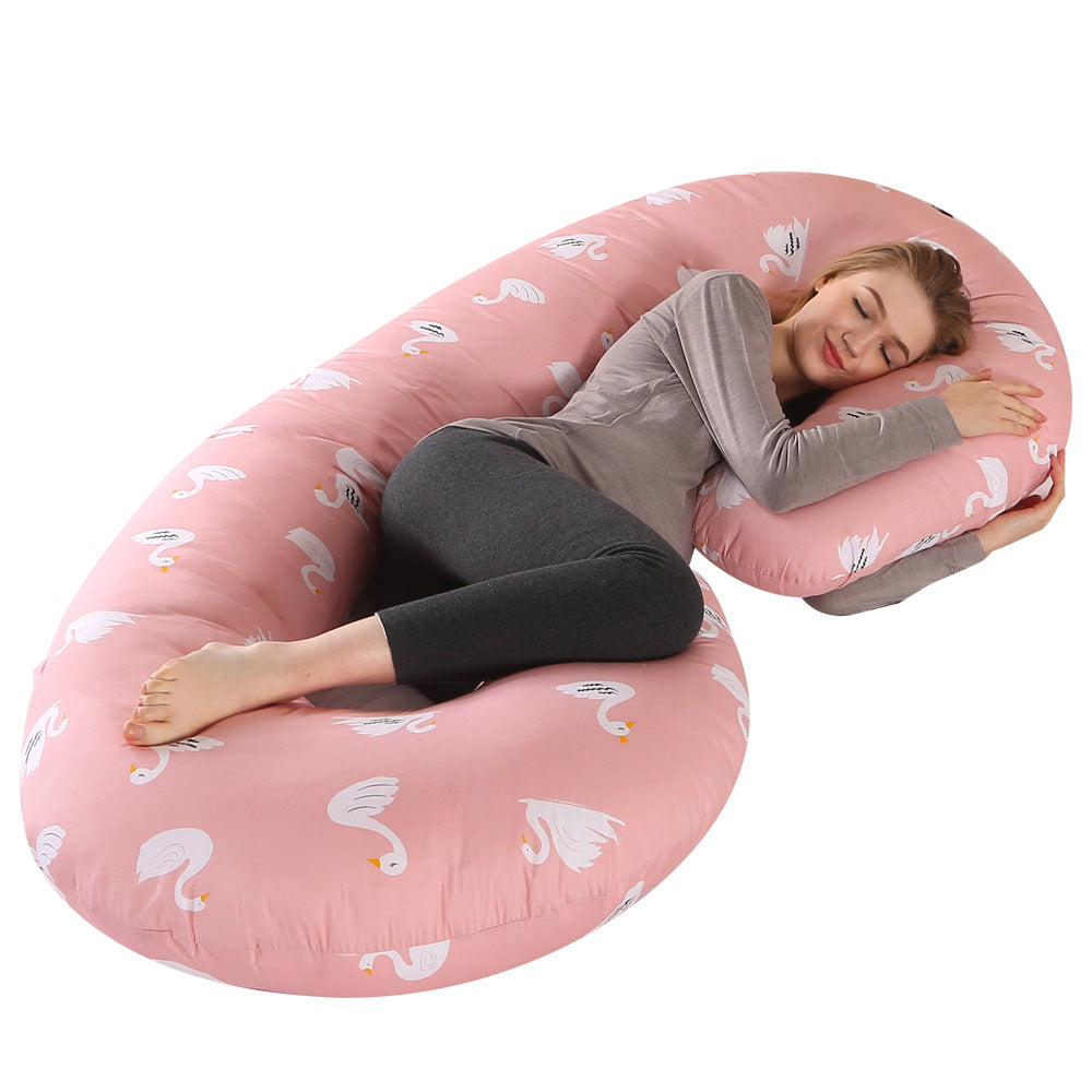 Crystal Velvet C-type Pregnancy Pillow For Sleeping On The Side - TryKid