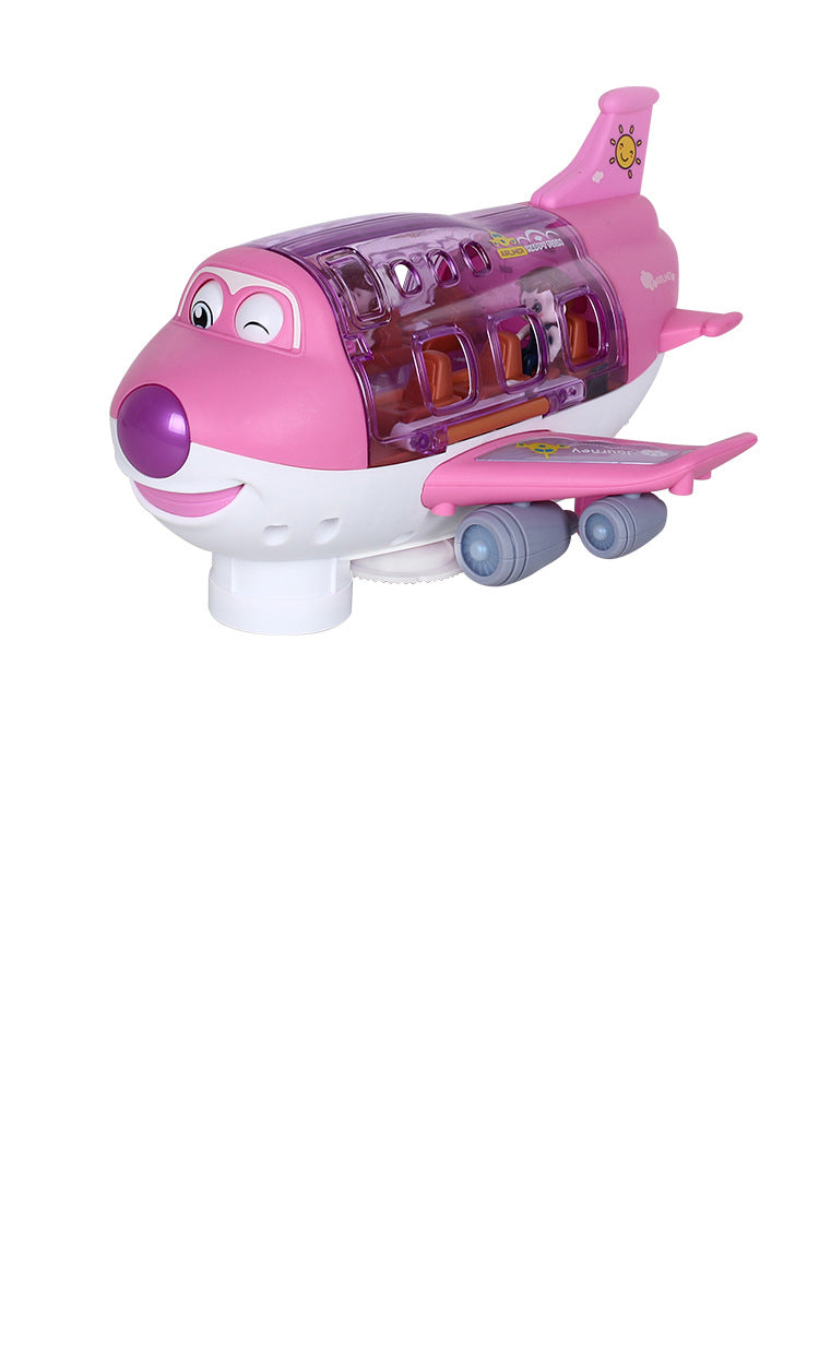 Electric Universal Cartoon Airplane Lights Music Rotation - TryKid