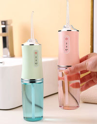 3 Modes Oral Irrigator USB Rechargeable Water Floss Portable Dental Water Flosser Jet 240ml Irrigator Dental Teeth Cleaner - TryKid
